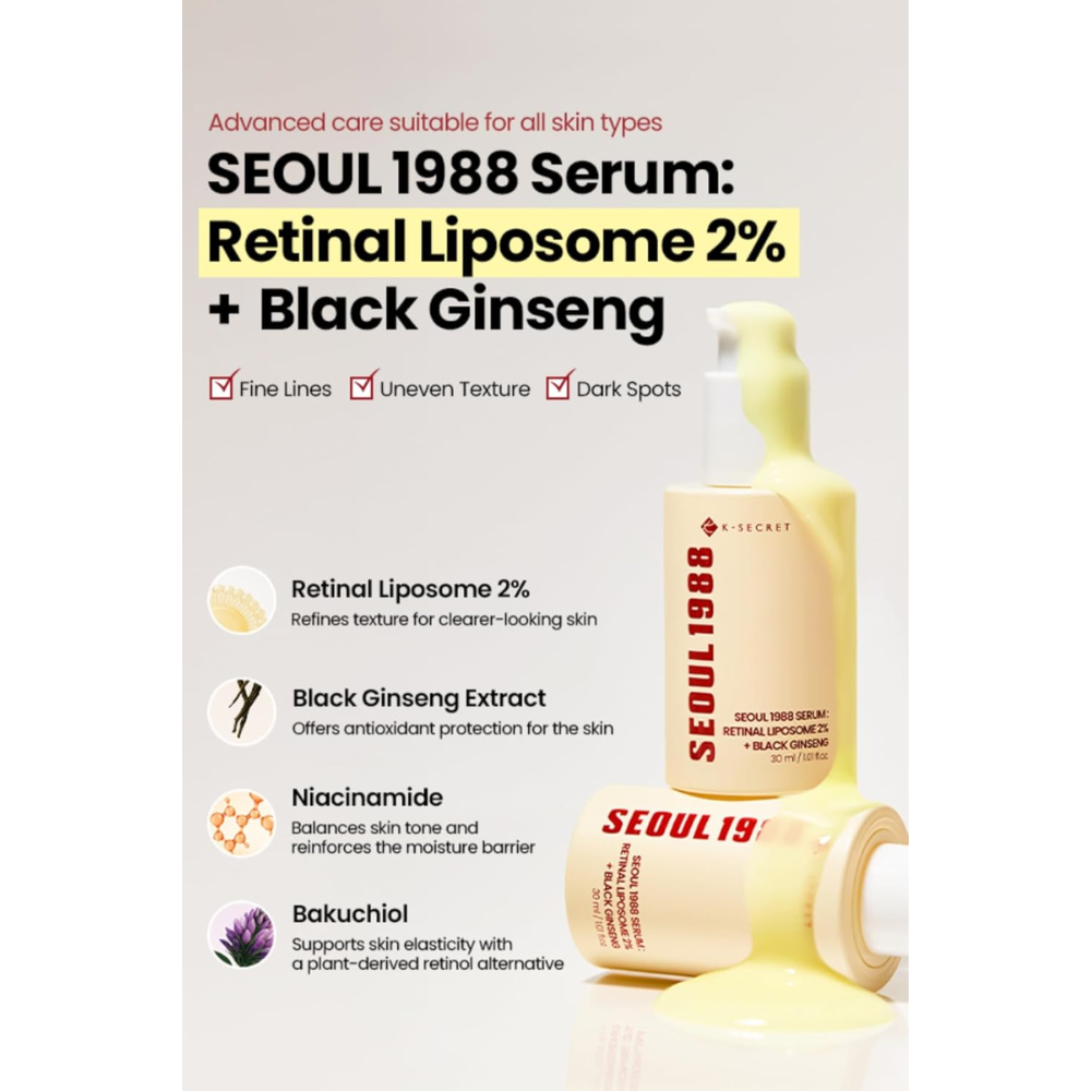 K-SECRET SEOUL 1988 RETINAL LIPOSOME 2% + BLACK GINSENG.