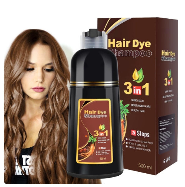 Shampoo tinte para Cubrir las Canas-Negro y Marrón