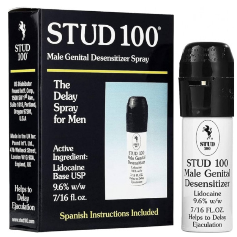 STUD 100 – Spray Retardante Profesional para Hombres.