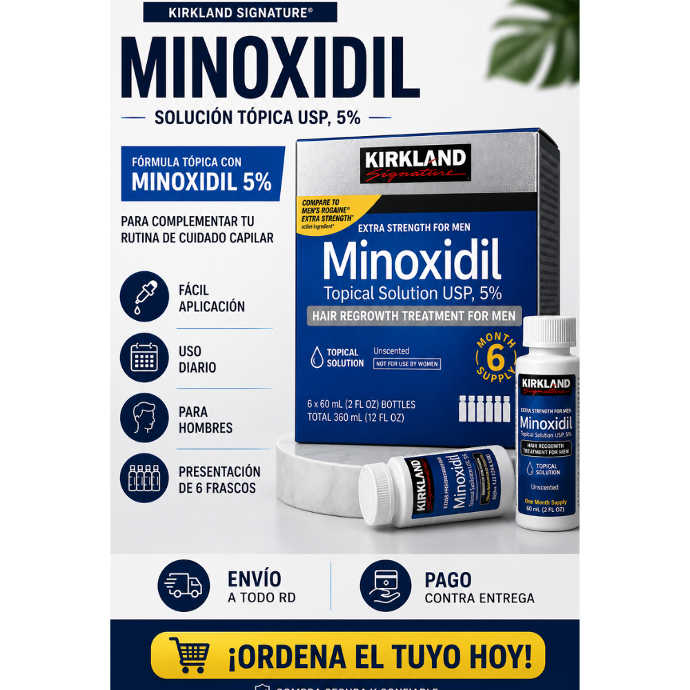 Minoxidil Solución Tópica USP 5% | Para el Crecimiento Capilar